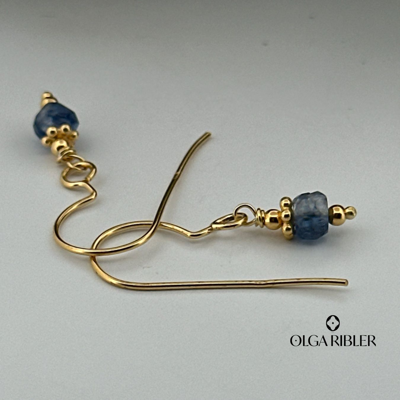 Olga Ribler Orecchini pendenti & Orecchini a lobo: Ohrhänger - Iolithe - Sterling Silber 925 gelbvergoldet – Nuovo (secondo la descrizione) da Luzern venduto da Schmuckoutlet 5