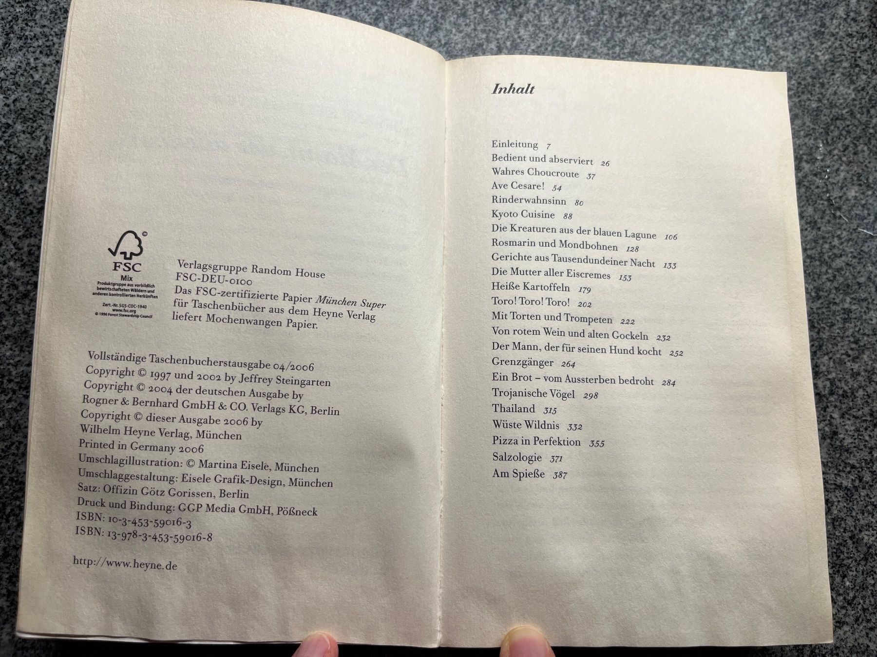 Bücher: Der Mann, der alles isst, Steingarten, Buch, Heyne – Gebraucht aus Zürich von Kafilu 2
