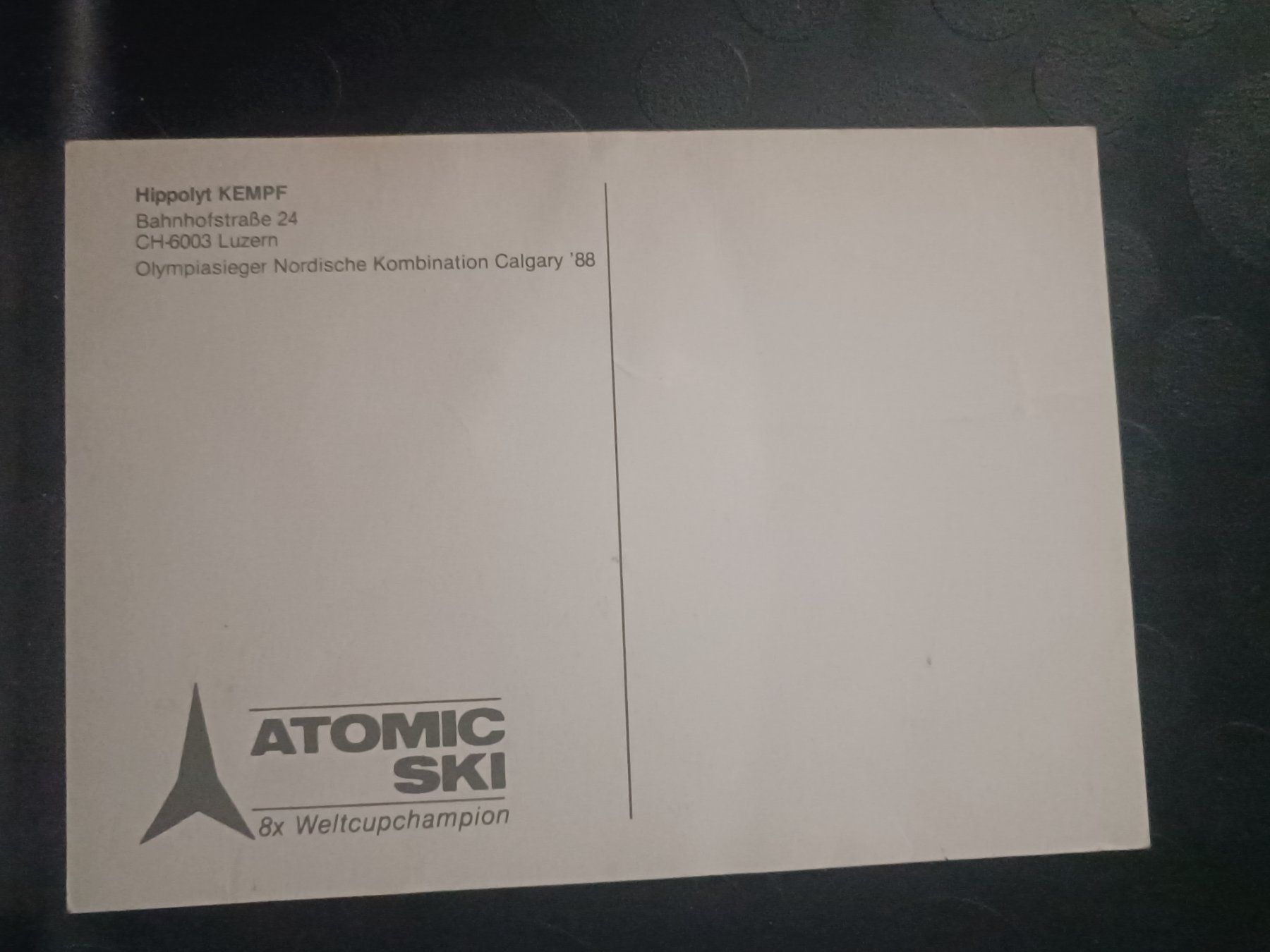 Autogramme: Hippolyt Kempf - handsignierte Autogrammkarte – Gebraucht aus Menziken von Artographs 1
