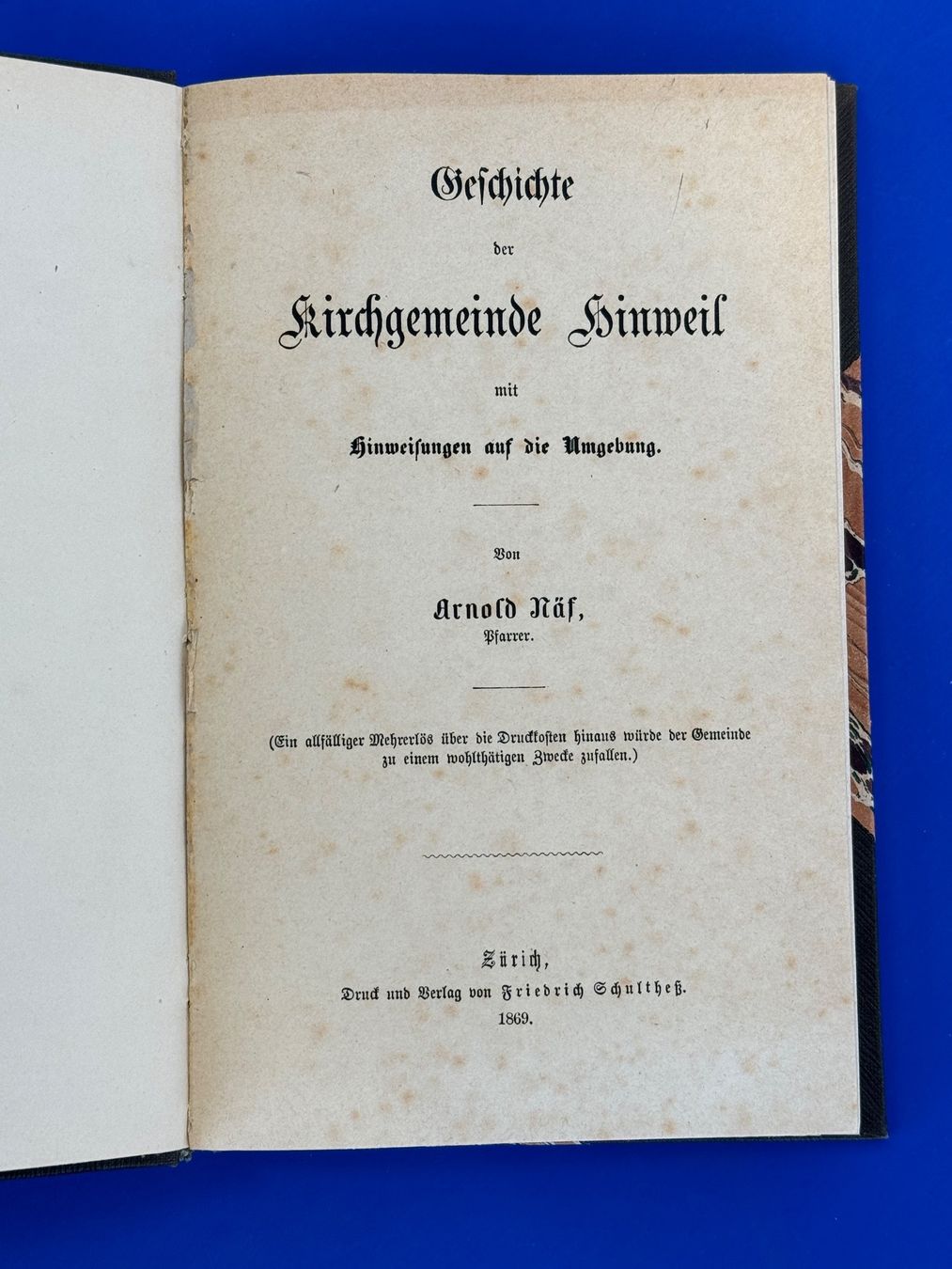 Libri: Geschichte der Kirchgemeinde Hinweil 1869 – Usato da Adliswil venduto da buch_und_kunst 1