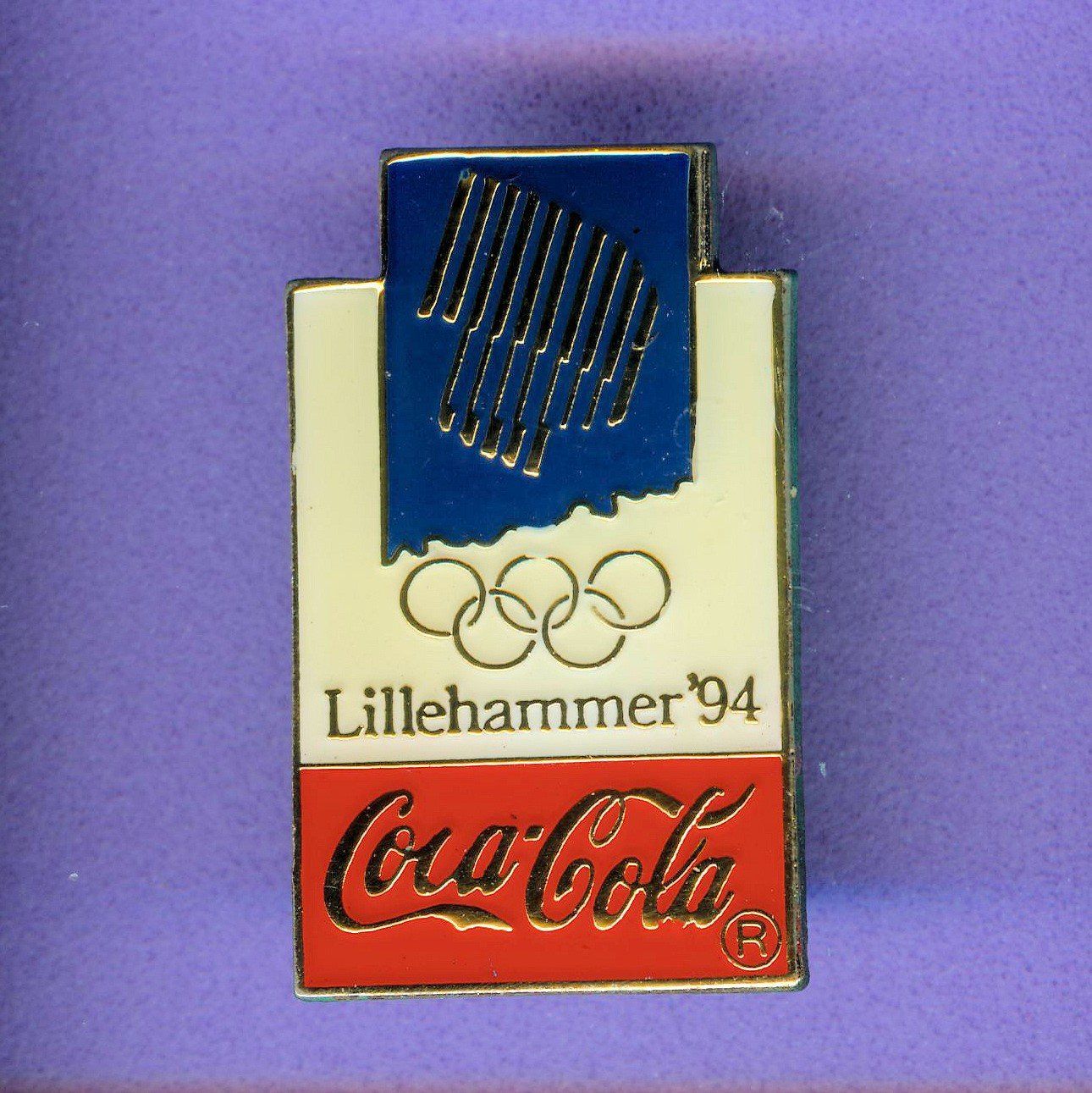 Coca-Cola Placchette & Badge: Cola  Winter-Olympiade  LILLEHAMMER 1994 – Usato da Winterthur venduto da Sammleroase