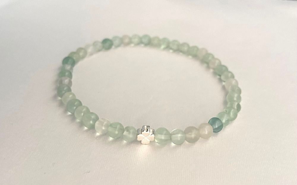 Bracciali & Braccialetti: Edelstein Armband Fluorit mit Silber auf Mass – Nuovo e nell'imballaggio originale da Zuzwil SG venduto da Lemliskat 3