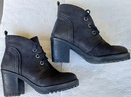 Leder Stifelette Gefüttert, schwarz Gr. 36 von MARC Shoes DE