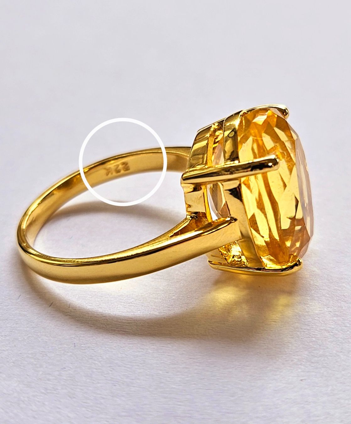 Anelli: Citrin Goldring 22 Karat – Nuovo (secondo la descrizione) da Zürich venduto da Benedikt21 3
