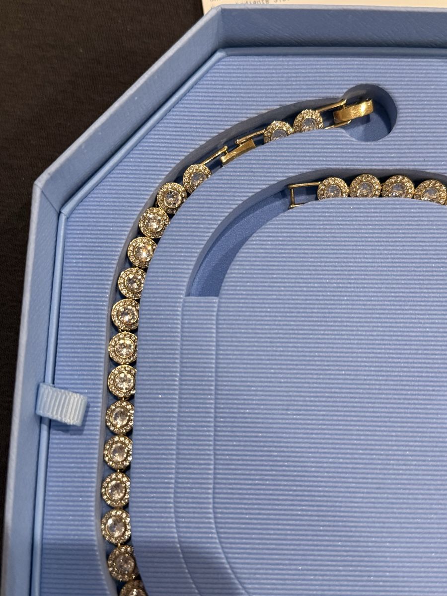 Swarovski Catenine: Kette Swarovski Tennis Gold – Nuovo (secondo la descrizione) da Wetzikon ZH venduto da ab_p22j 2