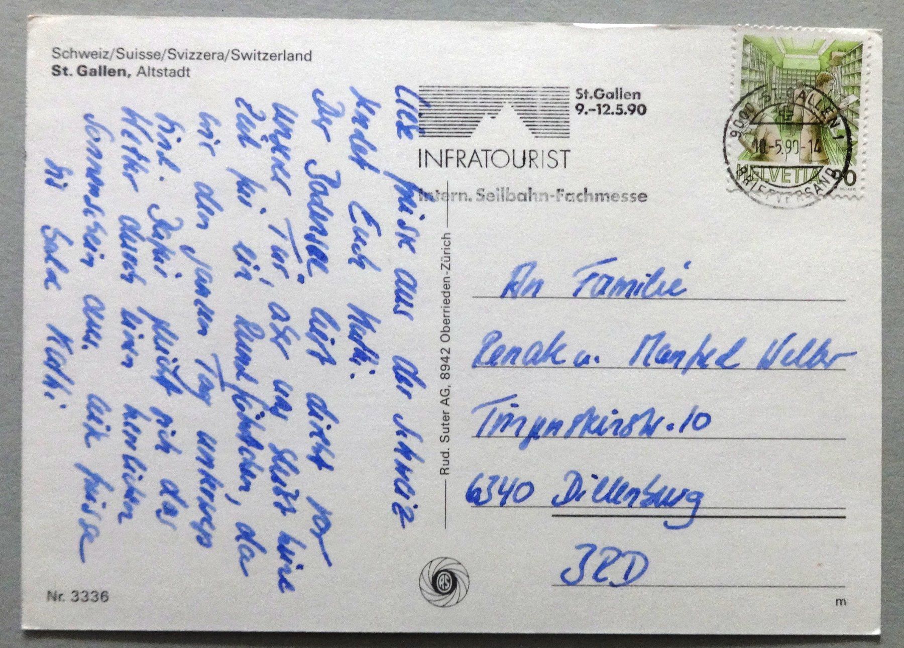 Cartoline postali: St. Gallen, Altstadt – Usato da Fétigny venduto da Billy2miny 1