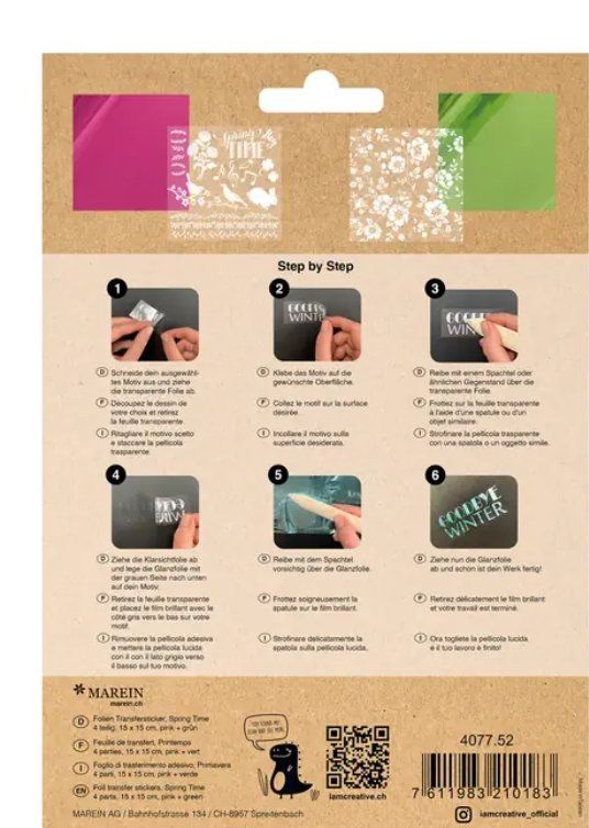 Sticker: Folien Transfer Sticker Spring time DIY – Usato da Strengelbach venduto da maskil 2