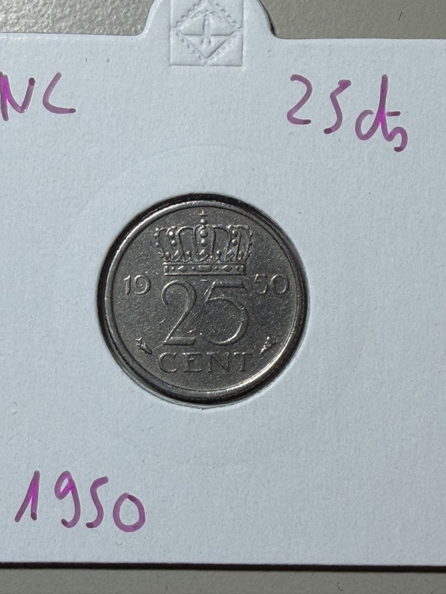 Tutti le monete: Pays-Bas - 25 cents - 1950 – Usato da Payerne venduto da Mike1682
