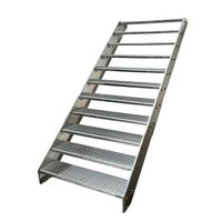 Stahltreppe 11 Stufen 80x209cm verzinkt