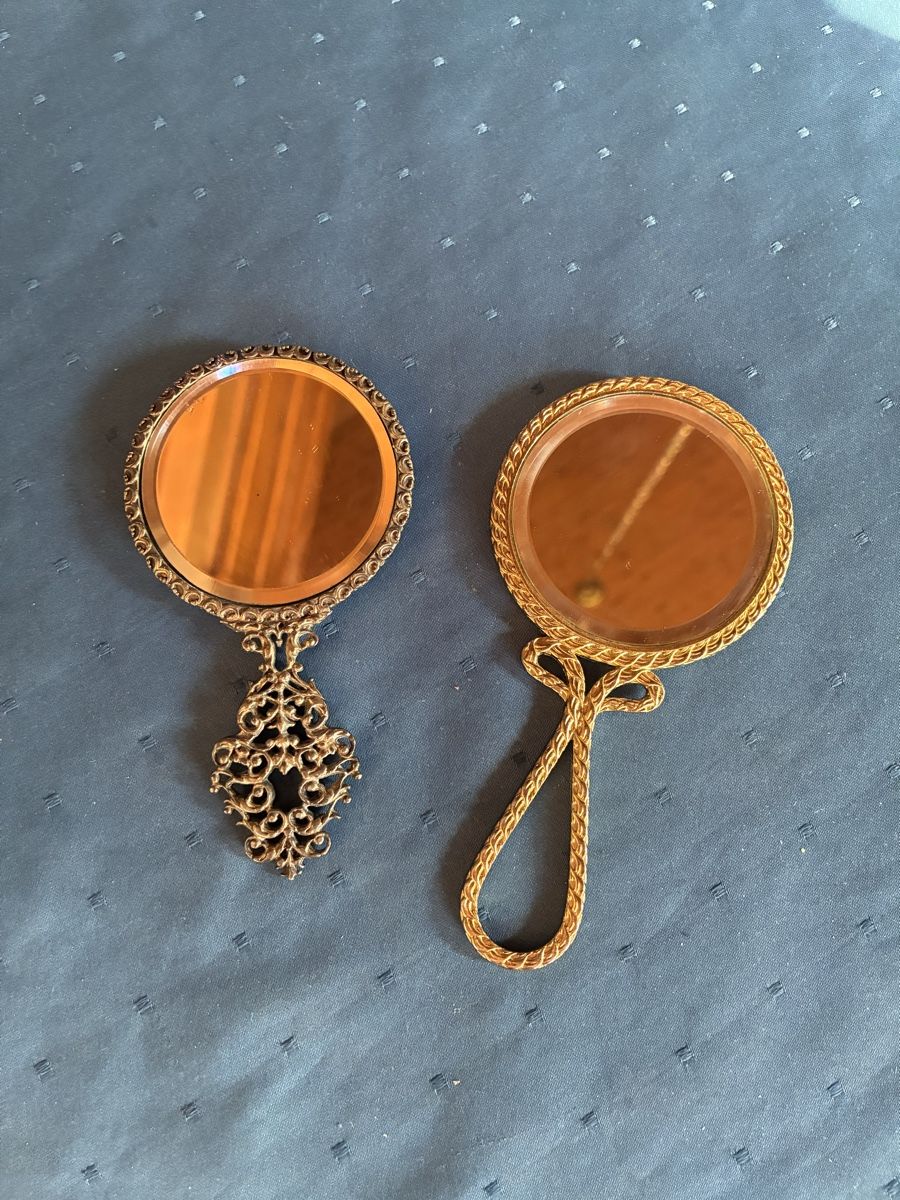 Miroirs: 2 antike Taschenspiegelein – D'occasion à Dornach par Rosengarten 3