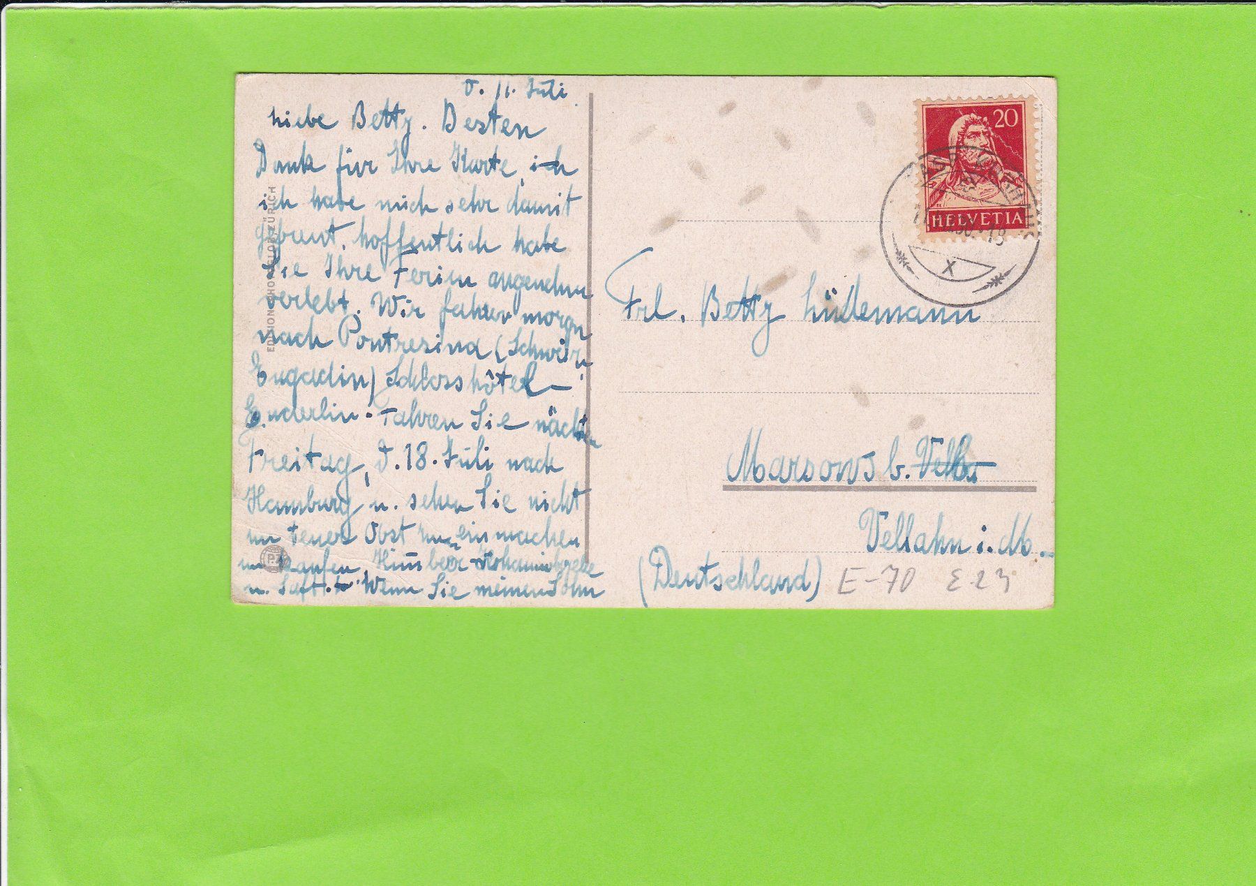 Cartoline postali: Schloss Tarasp – Usato da St. Peterzell venduto da neckertal 1