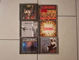 Lot de 6 CD Scorpions albums divers bon état
