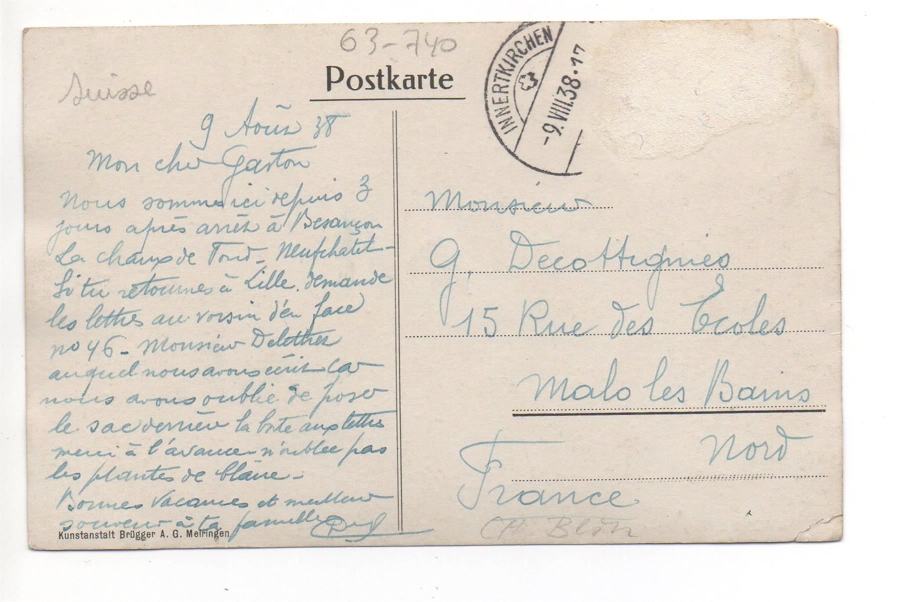Cartoline postali: INNERTKIRCHEN Hotel Hof & Post, Auto, Tanksäule – Usato da Jona venduto da philajona 1