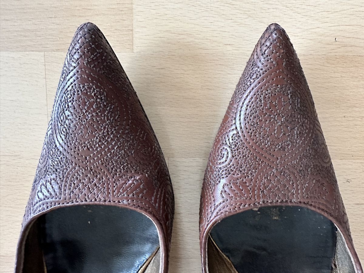 Prada Scarpe da donna: Edle Prada High Heels, braun gemustert, Grösse 37 – Usato da Weiningen ZH venduto da Row 1
