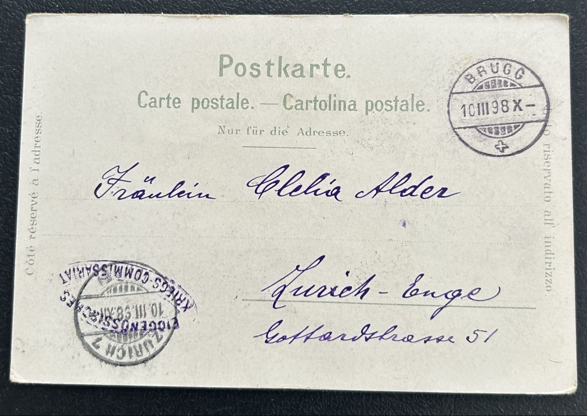 Cartoline postali: Gruss aus Brugg Litho  – Usato da Horw venduto da Tellbub 1