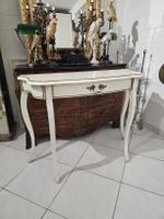 Antiker Konsolentisch weiss gold Vintage