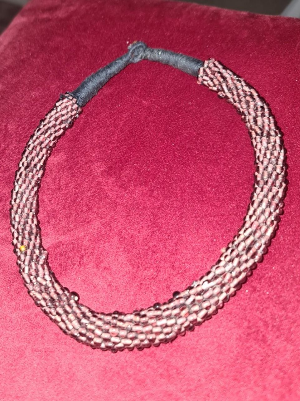 Catenine: Echte rote Granat Infinity Halskette, Nepal India - 47 cm – Usato da Münchenbuchsee venduto da babilibern 2