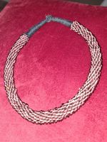 Echte rote Granat Infinity Halskette, Nepal India - 47 cm