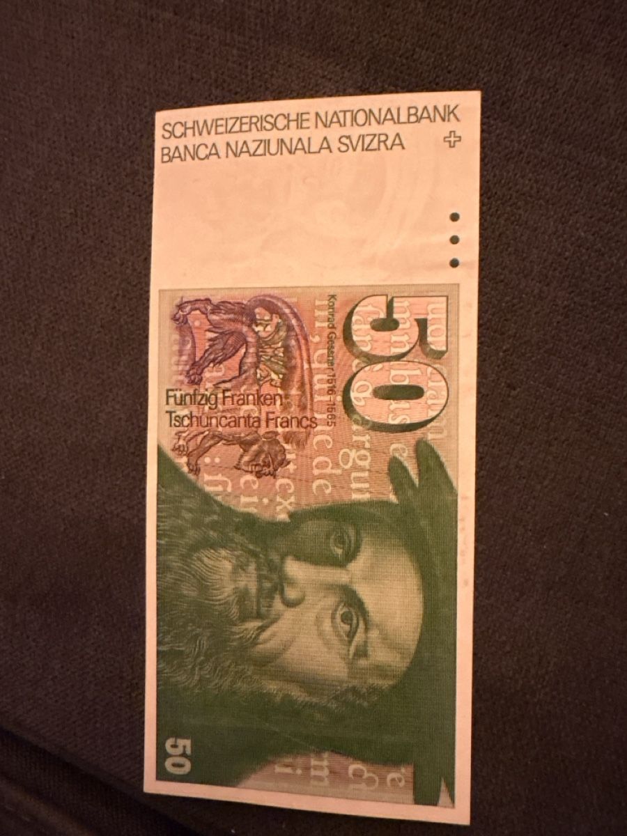 Banconote: Alte schweizer Banknote 50.- – Usato da Latterbach venduto da eselin23