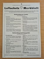 Luftschutz Merkblatt Schweiz 1951