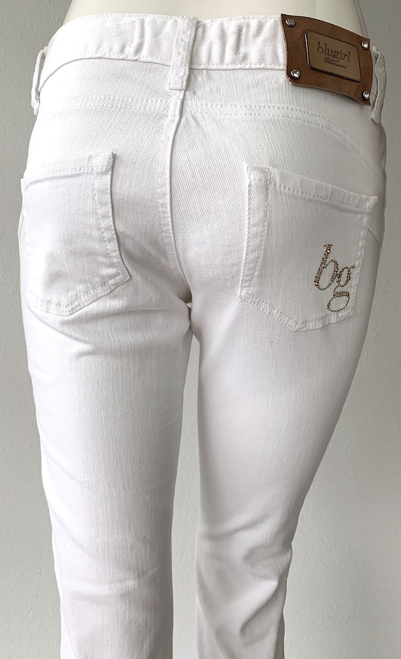 Jeans: BLUGIRL Designer Jeans weiss Elastan - EU 34 – Gebraucht aus Bottmingen von Merkur_Basel 3