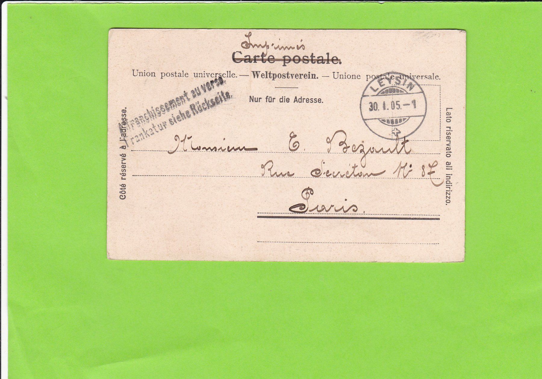 Cartoline postali: Lausanne-Tribunal Fédéral – Usato da St. Peterzell venduto da neckertal 1
