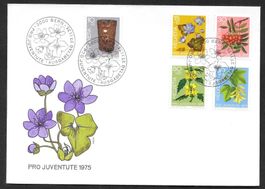 FDC Pro Juventute Serie 1975 J252 - J256 ET Bern 27.11.1975