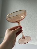 Set 6x Cocktail Gläser rosa und gold