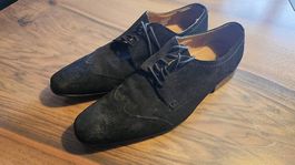 Elegante Herrenschuhe aus Wildleder Gr.42 (schwarz)
