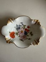 Porzellanschale Limoges Blumen Goldrand guter Zustand