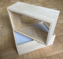 Holz Vitrine/Holzkasten, Schaukasten