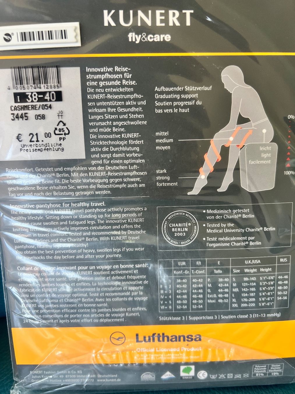 Kunert Strümpfe & Strumpfhosen: Strumpfhose KUNERT Stützklasse 3/40DEN – Neu und originalverpackt aus Zumikon von DamenFashionShop 2