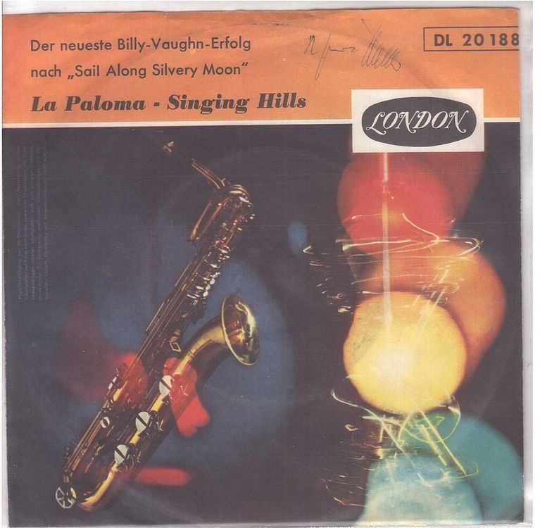 Dischi in vinile: Billy Vaughen  --  La Paloma   Single7 – Usato da Oberwil (Dägerlen) venduto da asteng