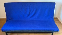 Schlafsofa blau mit Auflage guter Zustand, Ikea Exarby