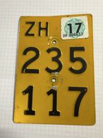 Mofa / E-Bike Kontrollschild ZH 235117