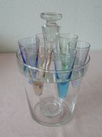 Shot/SchnapsGläser fusslos 6Stk./Glasflasche in Glasbehälter