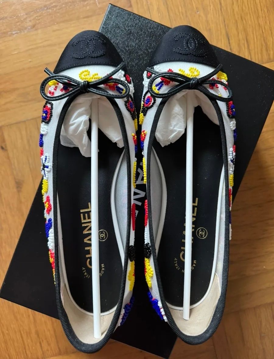 Chanel Scarpe da donna: Chanel Coco Beach Ballerinas, Gr. 37.5 – Nuovo (secondo la descrizione) da Triesen venduto da atos87 2