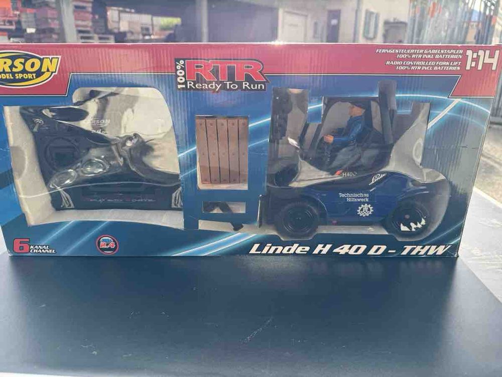Carson RC Linde H 40 D-THW Gabelstapler 1:14 wie neu (Gebraucht) in ...