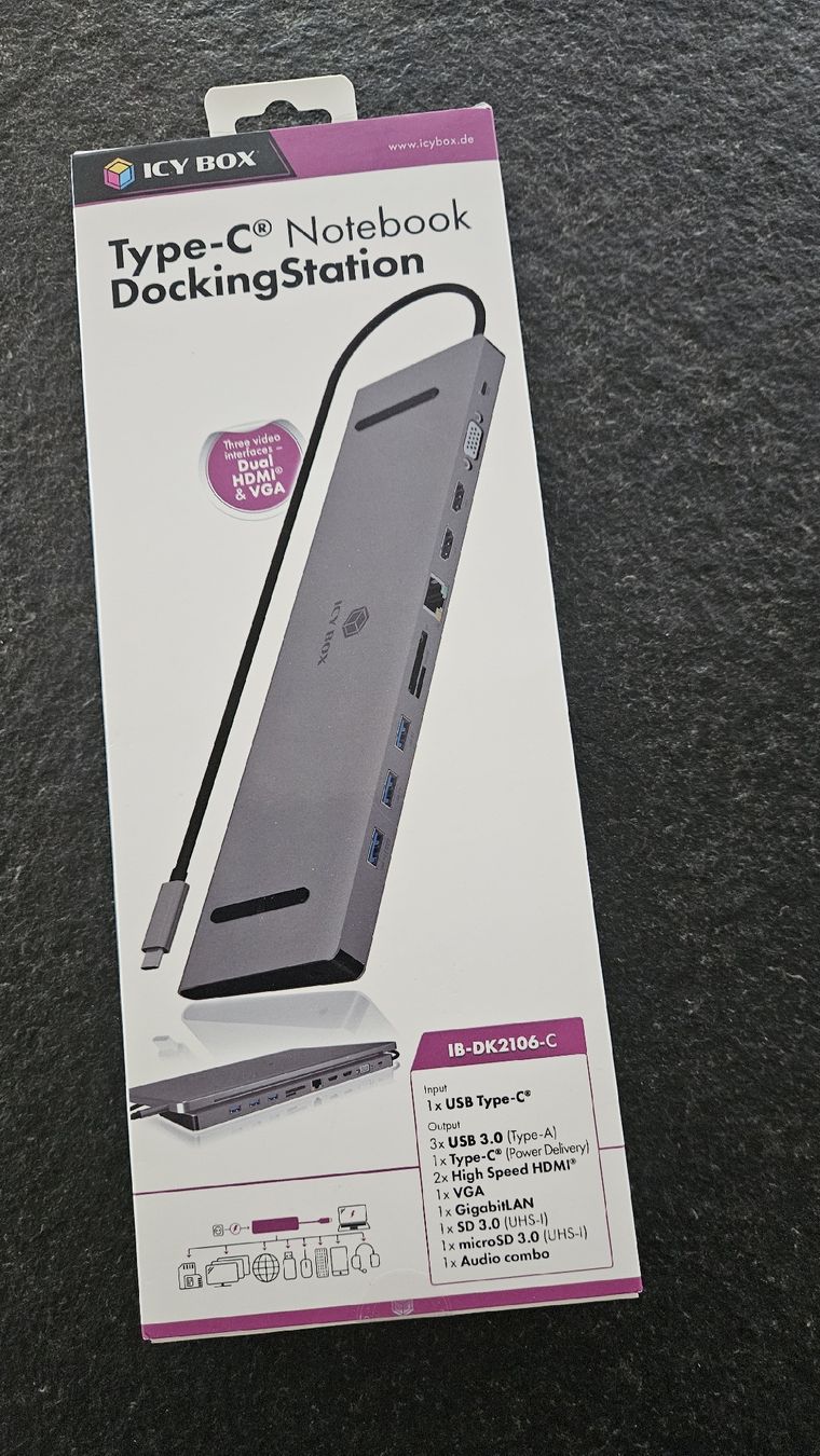 Dockingstation: IB-DK2106-C Type-C Docking Station - Neu und ovp! – Neu und originalverpackt aus Abtwil SG von Realsale