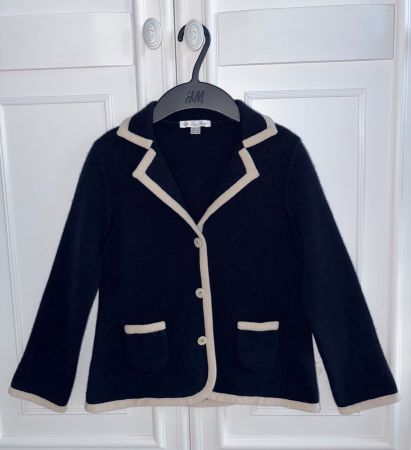 Loro Piana girls 100% cashmere sweater jacket 6 Y 116 cm NEW