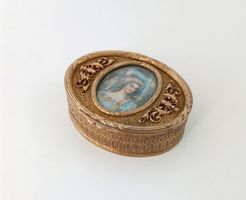 Art déco Schmuckschatulle von Lebolt & Co., Messing/Knochen