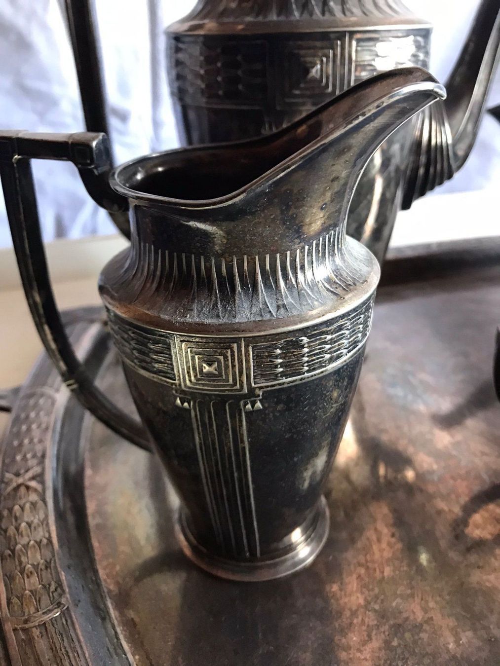 Set di piatti: Art Deco  silber Kaffee Teeservice mit Tablett – Usato da Wohlen AG venduto da homecollectivech 2