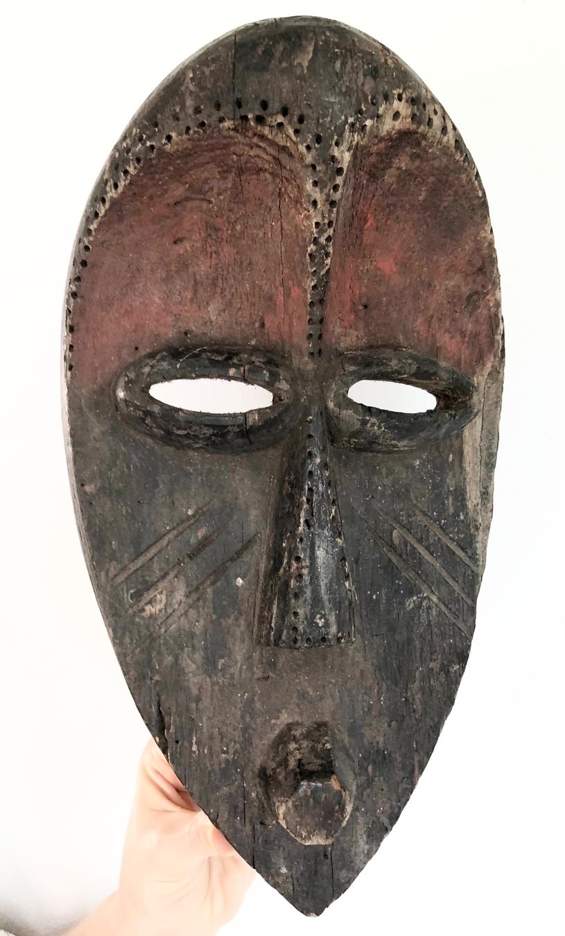 Skulpturen & Statuen: Rarität seltene alte Mahongwe Maske Gabun Höhe 35 cm Top – Gebraucht aus Rüthi (Rheintal) von Kunsthaus777 4