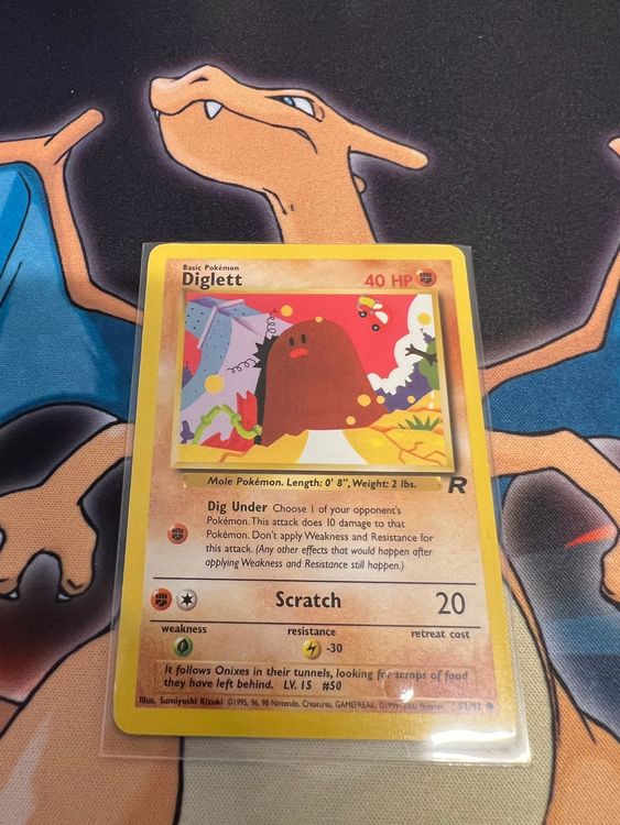 first edition diglett pokemon card 1st Pokémon Hit Points50 HP Form Pokémon Team PSA 8 Rocket
