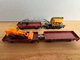 Märklin Niederbordwagen inkl Bergekran
