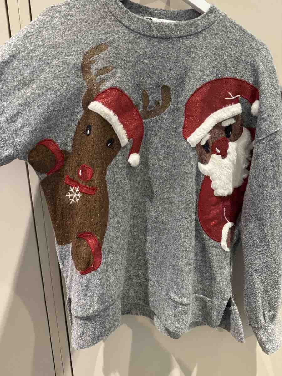C&A Maglioni & Felpe: Damen Weihnachtspullover Clockhouse grau Grösse M – Nuovo (secondo la descrizione) da Benken ZH venduto da ali_6pgx 2
