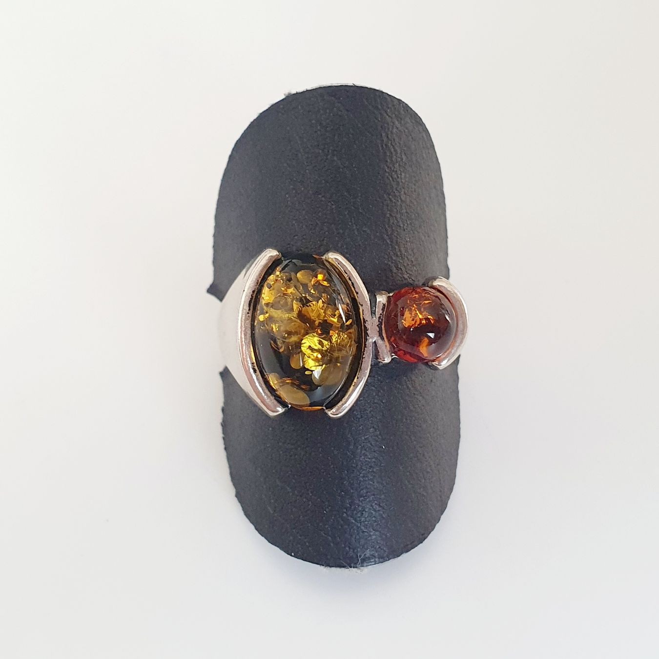 Anelli: Bernstein Ring Silber 925, Vintage Design, Gr 18,3mm  – Usato da Kreuzlingen venduto da Wunderkiste123 2