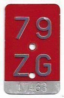 Velonummer Zug ZG 79