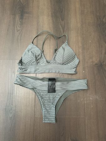 Bikini Set H&M Grün gestreift Grösse 36 