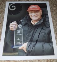 Niki Lauda - F1 - Original in person Autogramm auf Foto